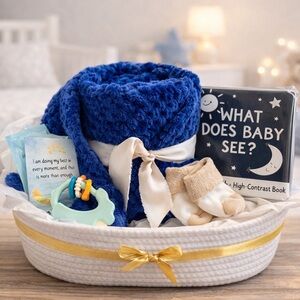 Luxury Newborn Baby Gift Basket Baby Shower Gift Set for New Parents